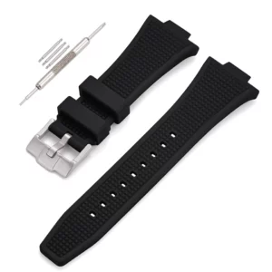 FKM Tissot PRX Rubber Watch Band in Black from Watch Straps Canada