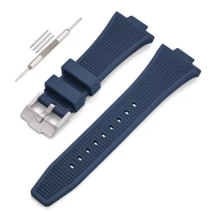 FKM Tissot PRX Rubber Watch Band in Navy Blue from Watch Straps Canada
