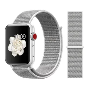 Bracelet sport Apple Watch - Velcro - Blanc par Watch Straps Canada