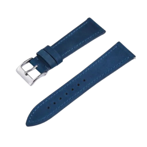 Bracelet de montre en cuir vintage de Watch Straps Canada en bleu